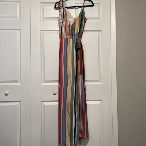 Lovers + Friends Maxi Wrap Dress Montague Stripe Aruba - Picture 7 of 10
